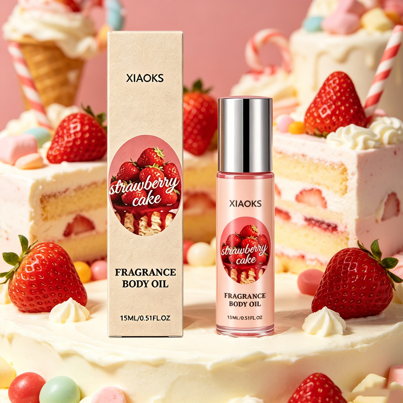 Perfume Adrien Fragrance - 1 Botol Parfum Roll-On Aroma Kue