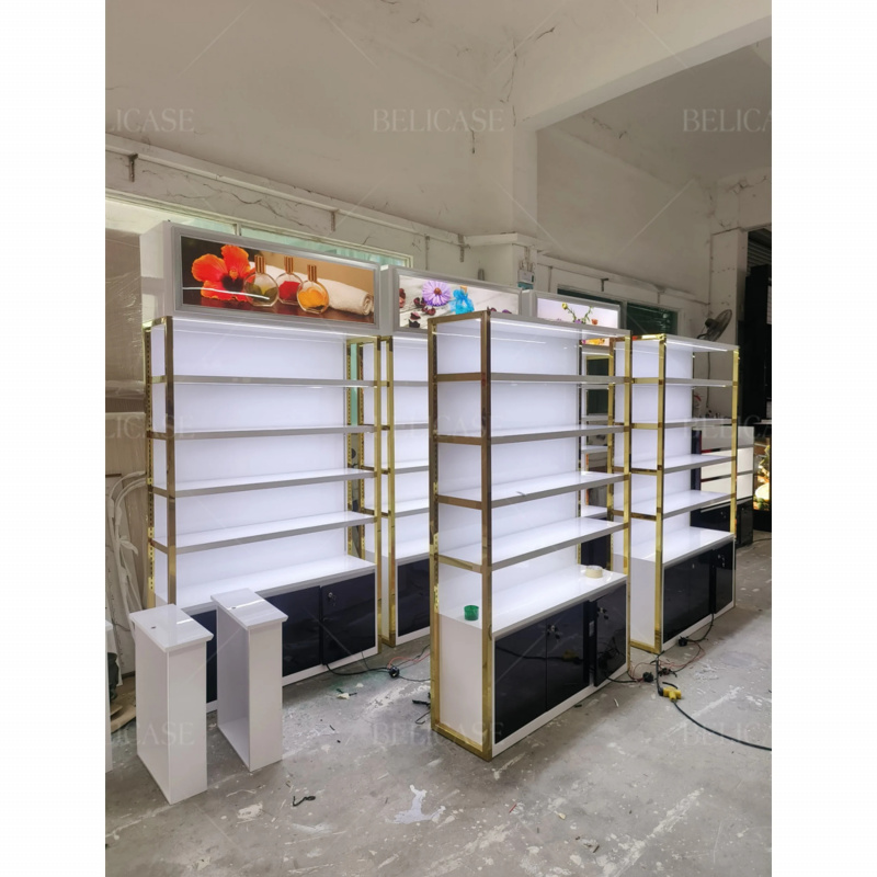 Rak Display Kayu Parfum Elegan - Perfume Fragrance Shop ulasan dan harga
